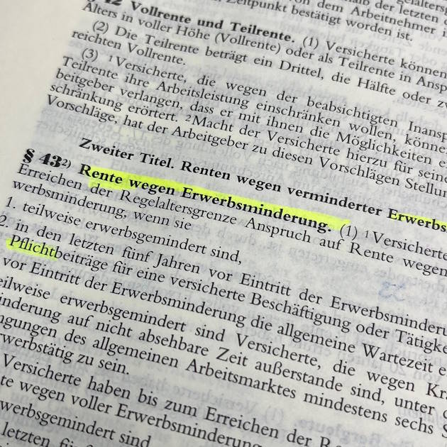 Kanzlei für Rentenrecht - die Voraussetzungen der Erwerbsminderungsrente